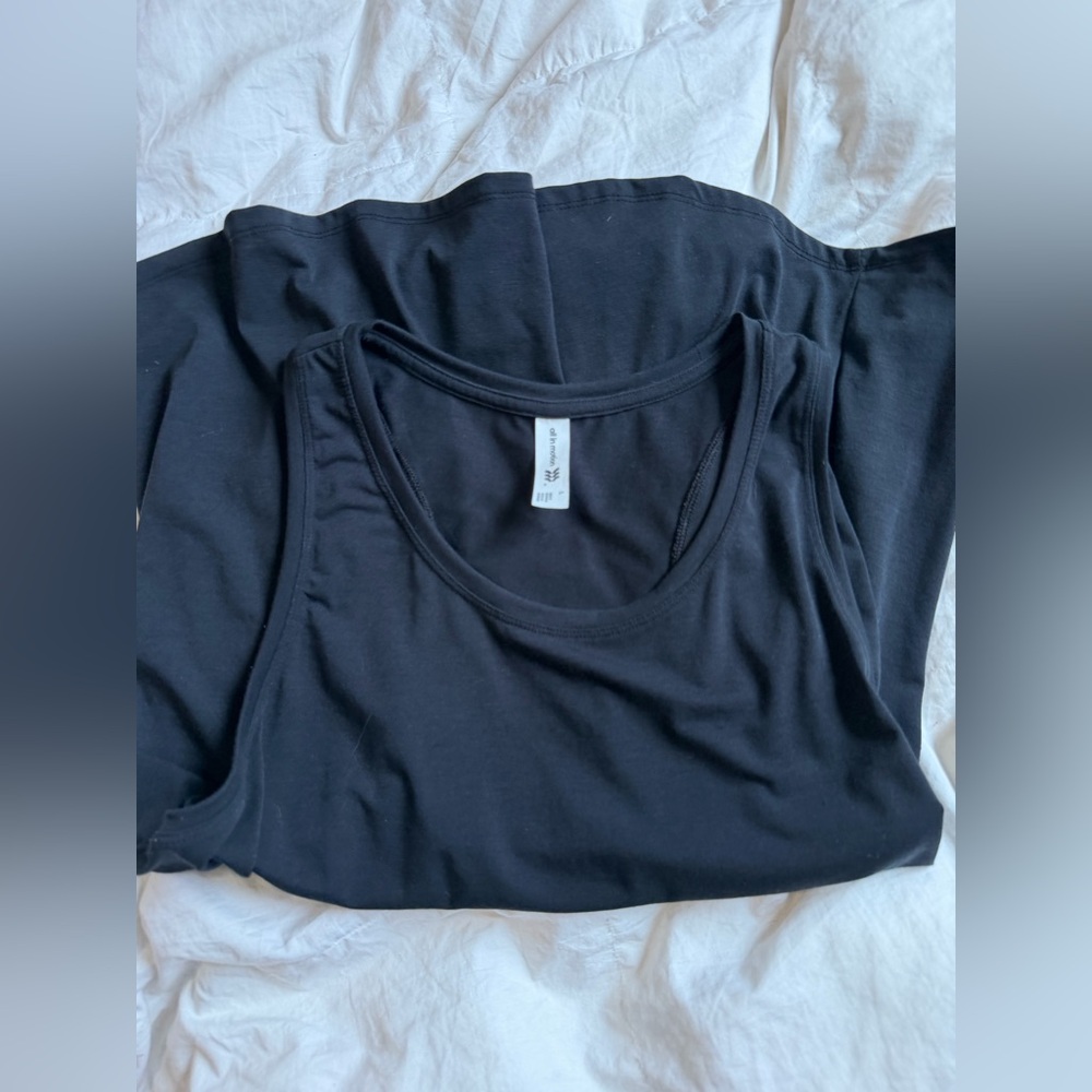 all in motion Black Scoop Neck Tank Top